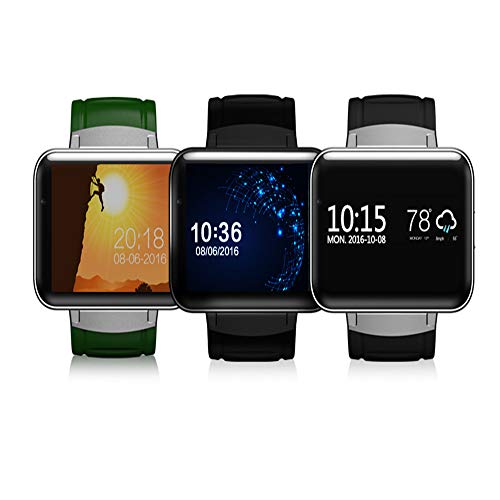 PAGHY Relojes de Fitness Bluetooth para Hombres, Reloj Inteligente de Moda IPS HD LED Pantalla Grande Soporte de Tarjeta Independiente Llamada de Video WeChat QQ WiFi Navegación-Silver