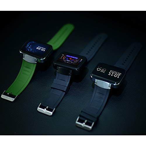 PAGHY Relojes de Fitness Bluetooth para Hombres, Reloj Inteligente de Moda IPS HD LED Pantalla Grande Soporte de Tarjeta Independiente Llamada de Video WeChat QQ WiFi Navegación-Silver