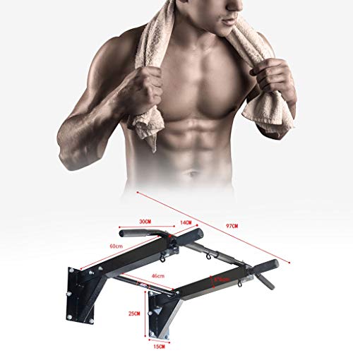 Palanca del Brazo Aptitud para Interiores Barra de tracción Pull-up Gimnasio en casa Barra Horizontal para Interiores, rodamiento 600 KG (Color : Black, Size : 97 * 60 * 25cm)