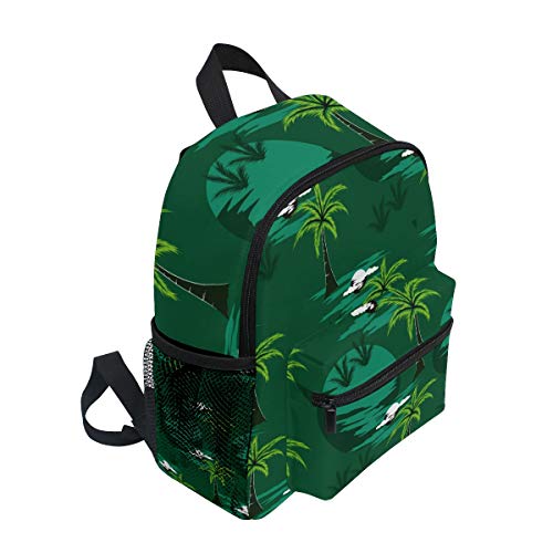 Palm Tree - Mochila para escuela, diseño de flores, color verde