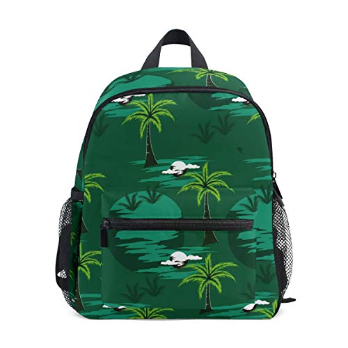 Palm Tree - Mochila para escuela, diseño de flores, color verde