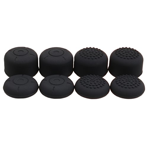 Pandaren® Thumb Grip thumbstick 8 unidades Paquete de juegos Agarre del pulgar profesionales (negro) para controlador Nintendo Switch