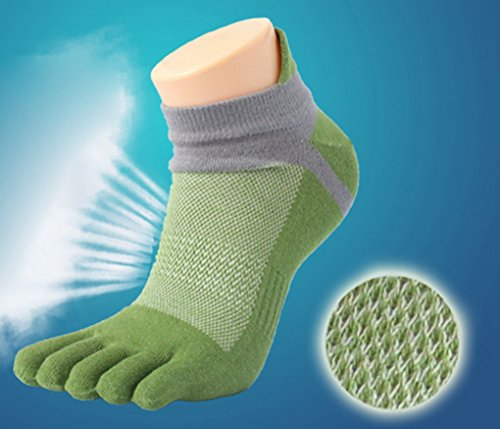 Panegy - Pack de Calcetines de 5 Dedos para Hombres para Deportes Sport Cilclismo Running para Vearno Antideslizante y Transpirable - Dedos de Pies Separados - Algodón