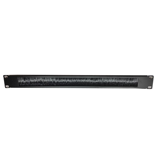 Panel pasacables Armario Rack 19 de 1U con Cepillo Central Negro, Cablepelado®