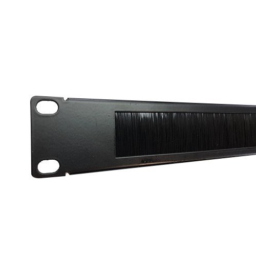 Panel pasacables Armario Rack 19 de 1U con Cepillo Central Negro, Cablepelado®