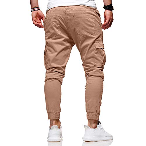 Pantalón Chandal Hombre Pantalones Deportivos Casual Multi-Bolsillo con Cordones Ajustado Fitness Gym Invierno Tallas Grandes Jogging de Hip-Hop Gusspower