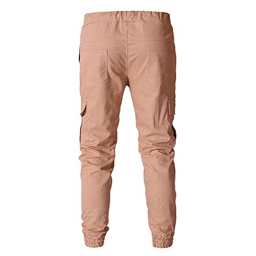 Pantalón Chandal Hombre Pantalones Deportivos Casual Multi-Bolsillo con Cordones Ajustado Fitness Gym Invierno Tallas Grandes Jogging de Hip-Hop Gusspower