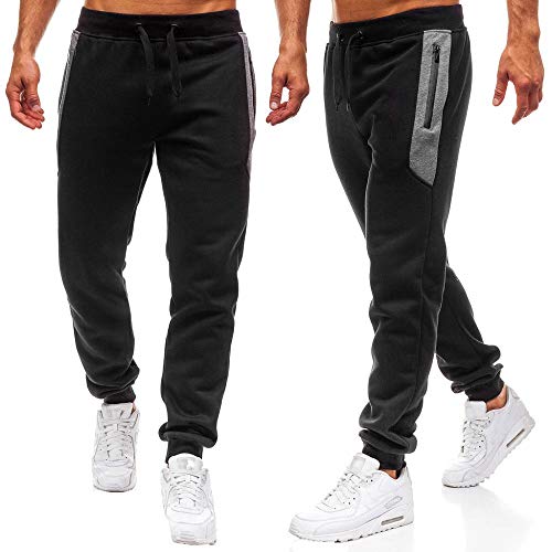 Pantalón para Hombre Casual Jogging Algodón Pantalones de chándal Sueltos Ocasionales Hombre Pantalones Largos Deportivos Jogger Casuales Primavera y Verano