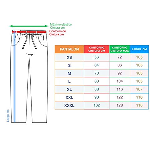 Pantalón Sanitario ROGER unisex, 100% Microfibra Poliéster Taslan Varias Tallas y Colores