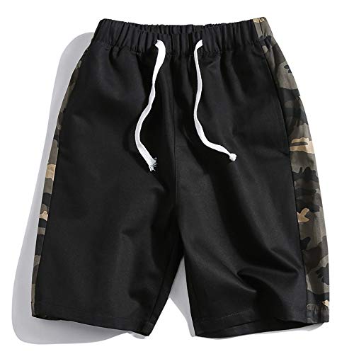 Pantalones Cortos De Camuflaje para Hombre Pantalones Rectos De Verano Pantalones Cortos De Cinco Puntos Adecuados para Entrenamiento Al Aire Libre, Correr Y Fitness