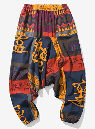Pantalones de harén unisex en muchos colores individuales - para hombre Pantalones holgados Bloomers de playa dance casuales de gran tamaño Aladdin con estampado retro Pantalones de hombre