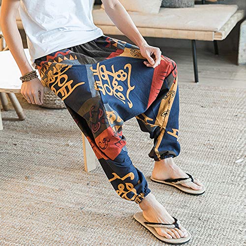 Pantalones de harén unisex en muchos colores individuales - para hombre Pantalones holgados Bloomers de playa dance casuales de gran tamaño Aladdin con estampado retro Pantalones de hombre