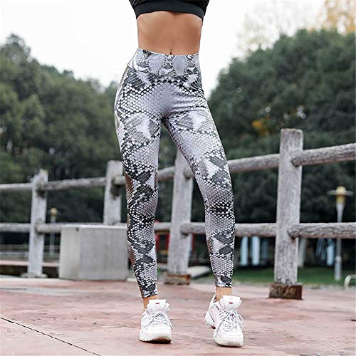 Pantalones Deportivos Mujer, Morbuy Cómodos Mallas Leggings Elásticos Polainas para Cintura Alta Deporte Stretch Yoga Fitness Pantalón Gimnasio Medias (S,Beige)