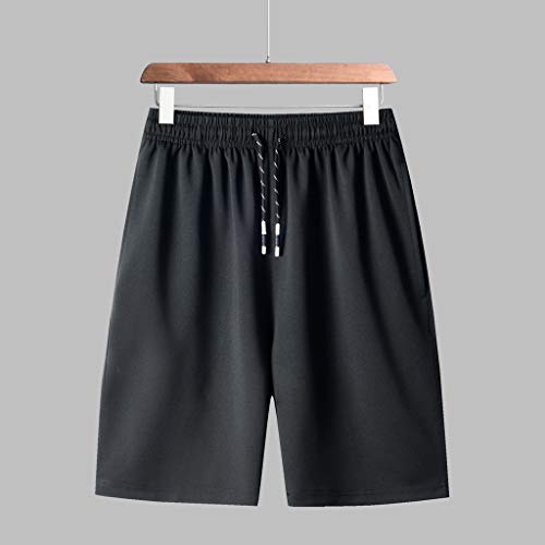 Pantalones Hombre Verano Tallas Grandes Pantalones de Playa Chándal de Hombres Color sólido Gym Deportivos Transpiración de Secado rápido Pants Suelto Jogging Fitness Cortos Pantalones vpass