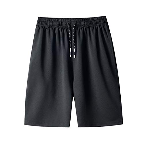 Pantalones Hombre Verano Tallas Grandes Pantalones de Playa Chándal de Hombres Color sólido Gym Deportivos Transpiración de Secado rápido Pants Suelto Jogging Fitness Cortos Pantalones vpass