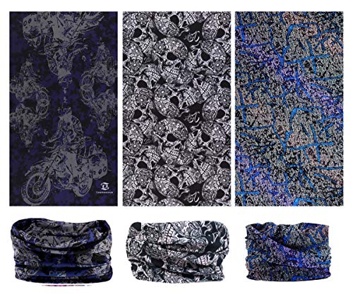 Pañuelo multifuncional sin costuras para la cabeza – tubo elástico mágico diadema polaina pasamontañas máscara UV residencia para yoga, correr, senderismo, ciclismo, 6 piezas
