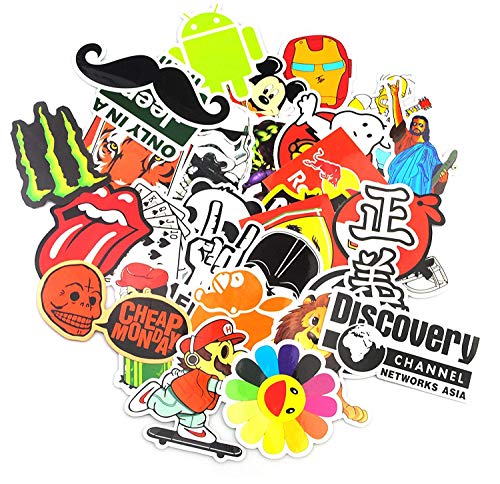 Paquete de Pegatinas [150-Pcs], Neuleben Graffiti Sticker Vinals Vinals para portátiles, niños, automóviles, Motocicletas, Bicicletas, monopatines, Etiquetas de Parachoques Bomba a Prueba de Agua