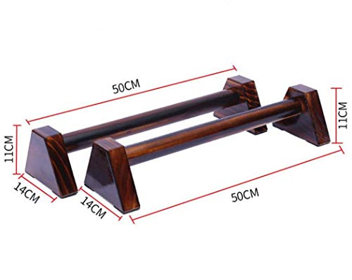 Parallettes de madera, barras de madera en forma de H, estilo ruso, soporte elástico para calistenia, barras personalizadas de madera flexiones, Hombre, 50 cm., 50cm
