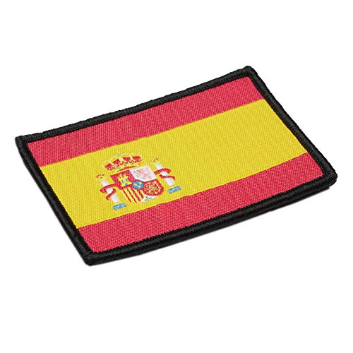 Parche Bordado Bandera España con Velcro con Colores Oficiales - Escudo bordado - Parches Moteros Bordados - Parches Militares - 75 x 50 mm