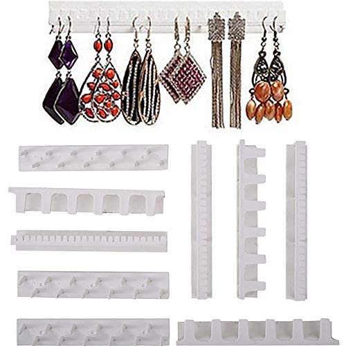 Pared Colgante Collar Percha，9 Piezas Joyería Pantalla Rack Adhesivo Pegar Pared Colgante Collar Percha Soporte de Almacenamiento de Joyas Exhibición de joyería Organizador para Collar Anillo y Arete