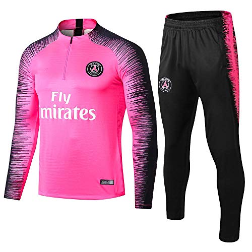 Paris Black Camiseta de Manga Larga Ropa de fútbol Primavera y otoño Apariencia Adultos Sudaderas Trajes de Entrenamiento, L