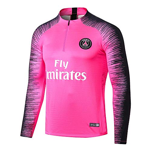 Paris Black Camiseta de Manga Larga Ropa de fútbol Primavera y otoño Apariencia Adultos Sudaderas Trajes de Entrenamiento, M