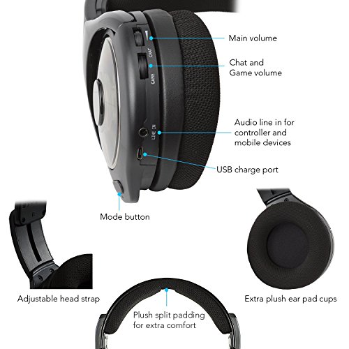 PDP - Auricular Afterglow Wireless AG 9+, Color Negro (Xbox One)