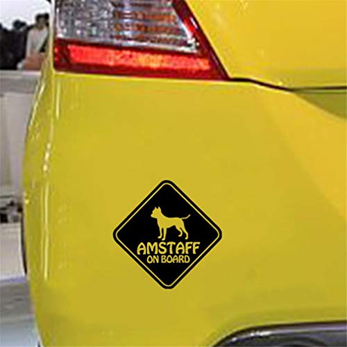 Pegatinas Animales Para Coche 15Cmx15Cm Adhesivo Amstaff A Bordo Mascota Perro para Coche Laptop Window Sticker