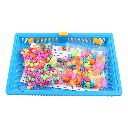 Pegboard Mushroom Nail Jigsaw Peg Puzzle Juego para Niños Niños-Aleatorio Color, 296pcs