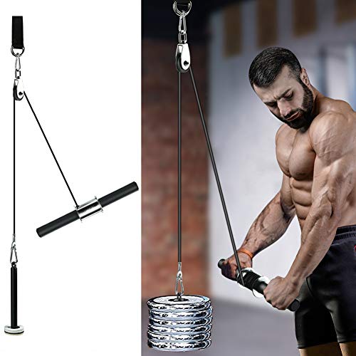 LFJ Poleas Gimnasio para Casa Fitness DIY Triceps Polea Gym Cable Máquina  Musculacion Kit Sistema Poleas Entrenamiento de Fuerza del Brazo