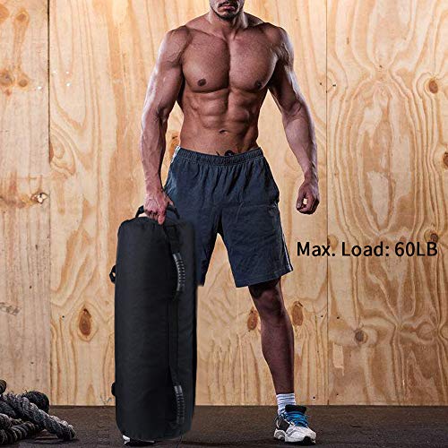 PELLOR Sandbag, Saco Peso Fitness Saco de Arena para Entrenamiento de 0 a 27 kg, Peso Ajustable Power Bag Ideal para Fitness Funcional y Potenciamiento Muscular