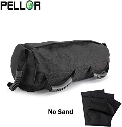 PELLOR Sandbag, Saco Peso Fitness Saco de Arena para Entrenamiento de 0 a 27 kg, Peso Ajustable Power Bag Ideal para Fitness Funcional y Potenciamiento Muscular