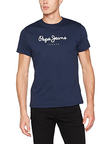 Pepe Jeans EGGO PM500465 Camiseta, Azul (Navy 595), Medium para Hombre