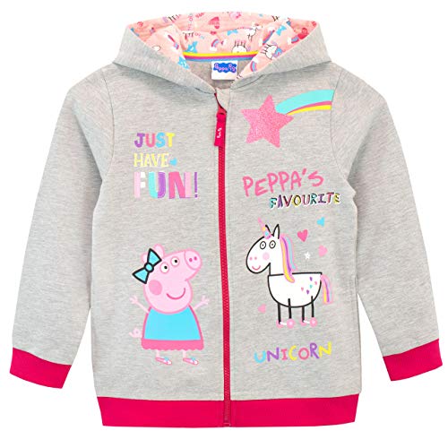 Peppa Pig Conjunto de Sudadera con Capucha y Leggings para Niñas Unicornio Multicolor 6-7 Años