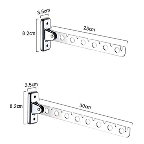 Percha plegable de pared para ropa, con soporte para brazo basculante, sistema para colgar ropa, organizador de almacenamiento de armario, As Picture Show, 8holes