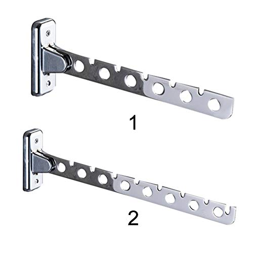 Percha plegable de pared para ropa, con soporte para brazo basculante, sistema para colgar ropa, organizador de almacenamiento de armario, As Picture Show, 8holes