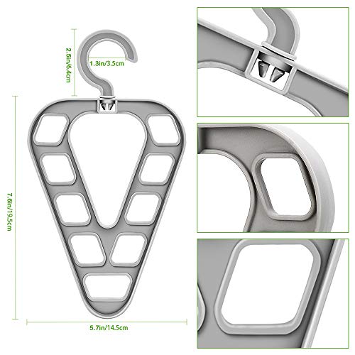 Perchas Ropa Mágica, Organizador Ropa con 9 Agujeros, Multifuncionales Armario de Ahorro de Espacio, Percha Plegable Antideslizante giratoria de 360 ° con para Secado y Almacenamiento