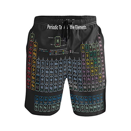 Periodic Table of Elements - Bañador para hombre, secado rápido, con forro de malla, S, L, M, XL, XXL Color-1 XXL