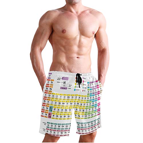 Periodic Table of Elements S - Bañador para hombre con forro de malla Color-1 M