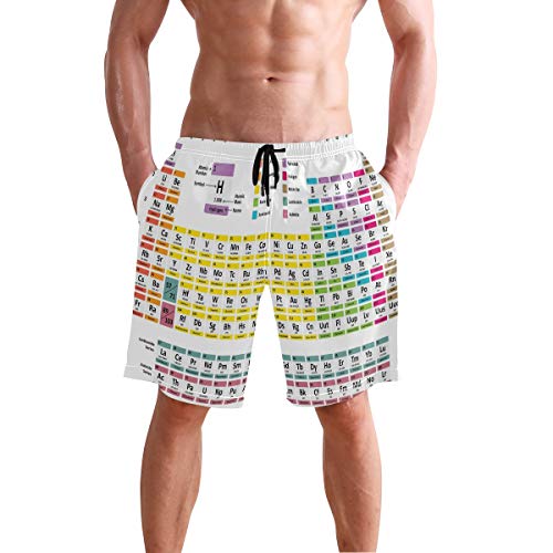 Periodic Table of Elements S - Bañador para hombre con forro de malla Color-1 M