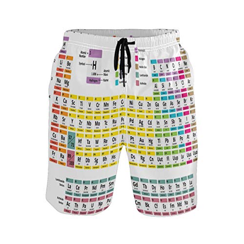 Periodic Table of Elements S - Bañador para hombre con forro de malla Color-1 M