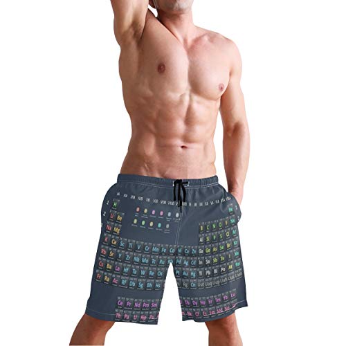 Periodic Table of Elements S - Bañador para hombre con forro de malla Color-1 XL