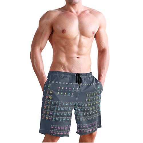 Periodic Table of Elements S - Bañador para hombre con forro de malla Color-1 XL