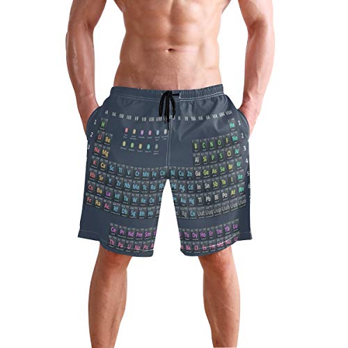 Periodic Table of Elements S - Bañador para hombre con forro de malla Color-1 XL