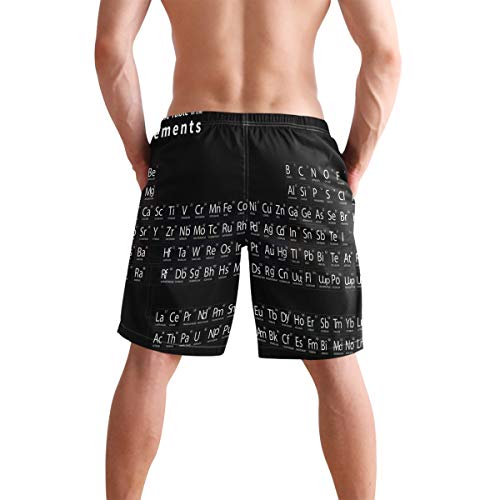 Periodic Table of Elements S - Bañador para hombre con forro de malla Color-1 XXL