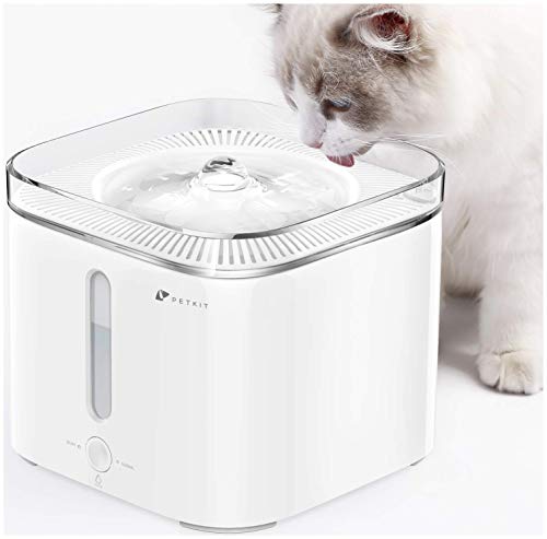PETKIT Fuentes para Gatos -Anti Burn out/Super Quiet/Alarma de Escasez de Agua/Alarma de Cambio de Filtro Automático Dispensador para Perros y Gatos