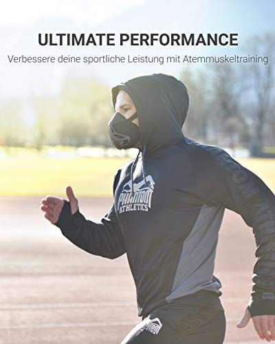 Phantom Athletics Training Mask - Aumente su Rendimiento en el Deporte - Negro