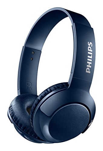 Philips SHB3075BL - Auriculares Inalambricos (con micrófono, aislantes de ruido, plegables, 12 h dereproducción) azul