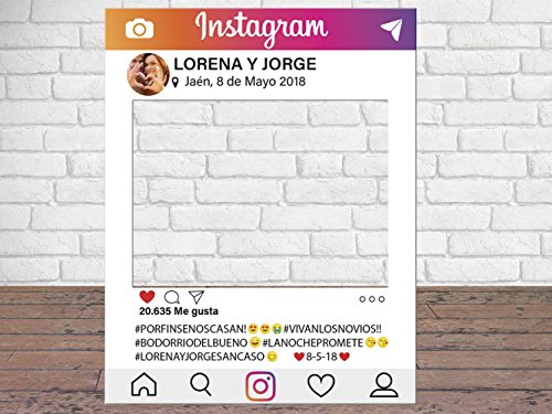 Photocall Instagram Personalizado Eventos o Celebraciones puntuales | Medidas 100x80cm | Ventanas Troqueladas | Photocall Divertido | Atrezzos.