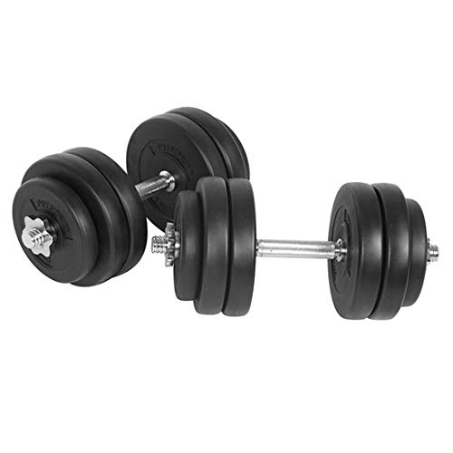 Physionics Juego de 2 Mancuernas de Fitness de 30 kg (2 x 15 kg) Pesas Musculación Discos y Barras